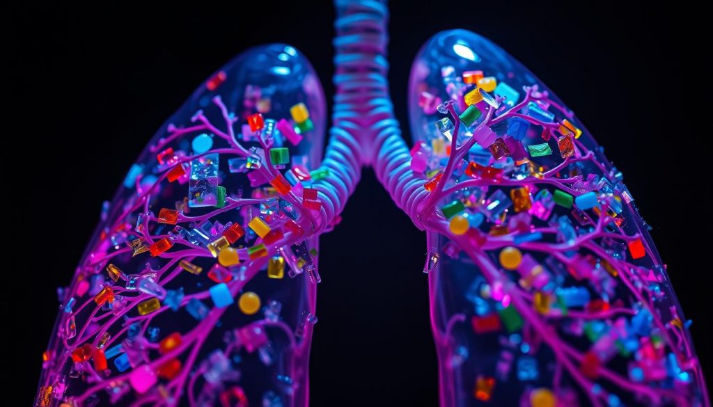 Plastic particles and lung inflammation